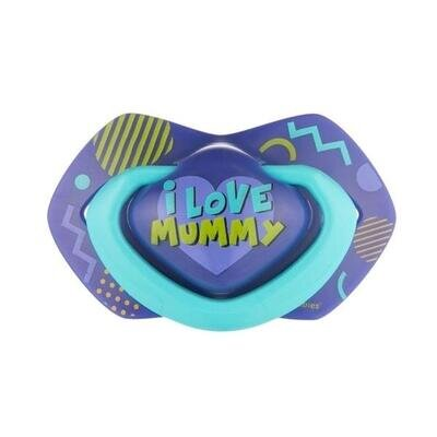 Пустушка силіконова Canpol Babies Neon Love симетрична 22/652_blu, 0-6 місяців, 2 шт