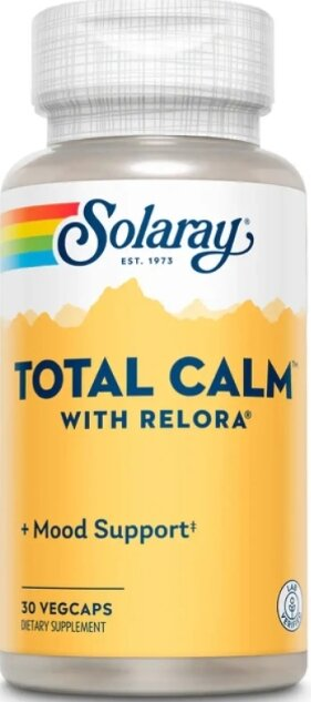 Комплекс для спокою Solaray Total Calm Mood Support, 30 веганських капсул
