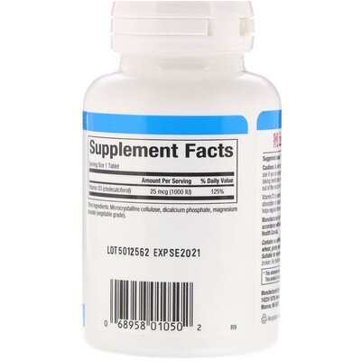 Вітамін Д3 Natural Factors Vitamin D3 1000 МО, 90 таблеток