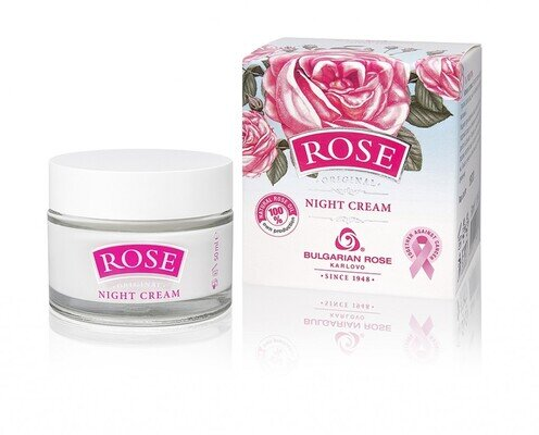 Крем для обличчя Bulgarian Rose Karlovo Rose Original з олією троянди нічний, 50 мл
