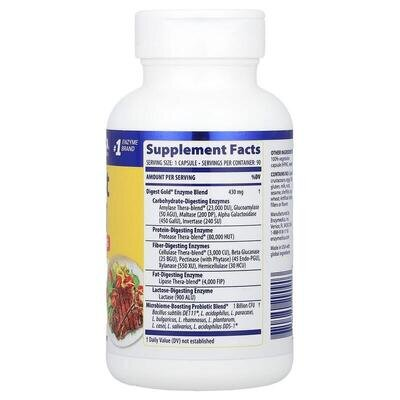 Ферменти та пробіотики Enzymedica Digest Gold+Probiotics, 90 капсул