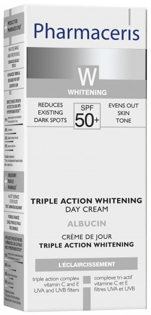 Крем для обличчя Pharmaceris W Albucin SPF50+ денний відбілюючий потрійної дії, 30 мл