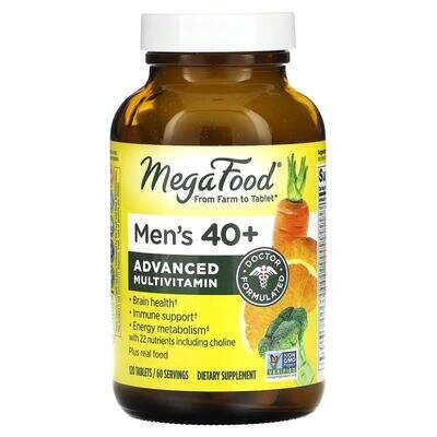 Мультивітаміни для чоловіків 40+ MegaFood Multi for Men 40+, 120 таблеток