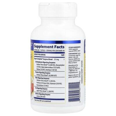 Ферменти для травлення Enzymedica Digest, 90 капсул