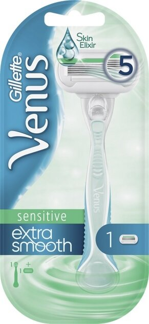 Станок для гоління (бритва) Venus 5 Extra Smooth Sensitive з 1 змінним картриджем жіночий