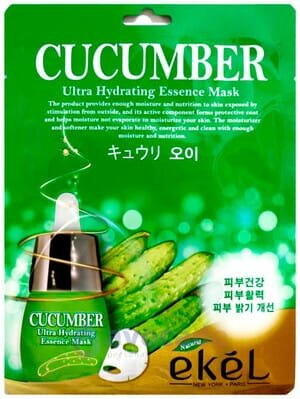 Маска тканинна для обличчя Ekel Cucumber з екстрактом огірка, 25 мл