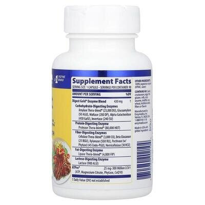 Травні ферменти Enzymedica Digest Gold, 90 капсул