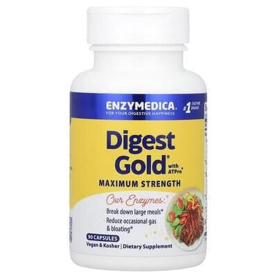 Травні ферменти Enzymedica Digest Gold, 90 капсул