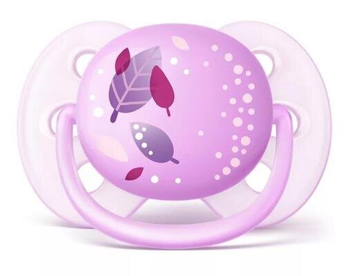Пустушка силіконова Philips Avent Ultra Soft SCF227/20, 0-6 місяців, для дівчаток, 2 шт