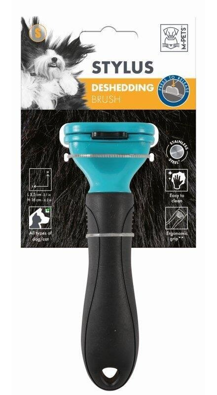Дешеддер M-Pets Stylus Deshedding Brush для собак і котів для видалення шерсті під час линяння, розмір S
