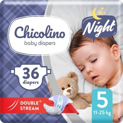 Підгузники Chicolino Night дитячі, розмір 5, 11-25 кг, нічні, 36 шт