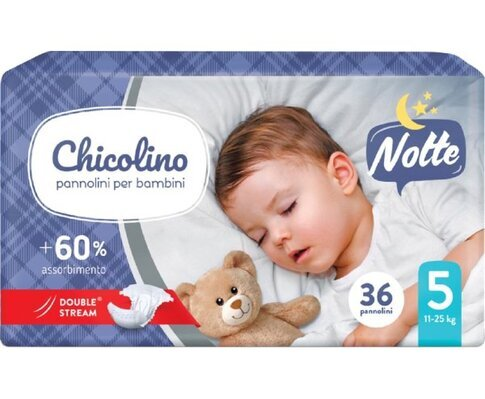 Підгузники Chicolino Night дитячі, розмір 5, 11-25 кг, нічні, 36 шт