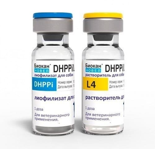 Біокан Новел DHPPi/L4 вакцина для собак проти чуми по 1 дозі у флак.