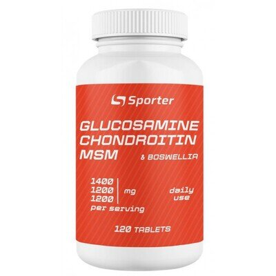 Глюкозамін Хондритин МСМ + Босвелія Sporter Glucosamine Chondritin MSM + Boswellia таблетки №120