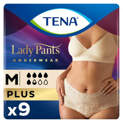 Труси урологічні Tena Lady Pants Plus Creme, розмір М, 9 штук