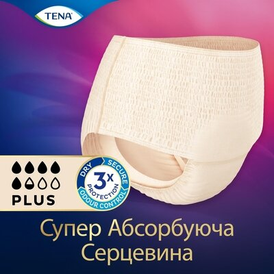 Труси урологічні Tena Lady Pants Plus Creme, розмір М, 9 штук