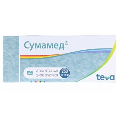 Сумамед таблетки, дисперг. по 250 мг №6
