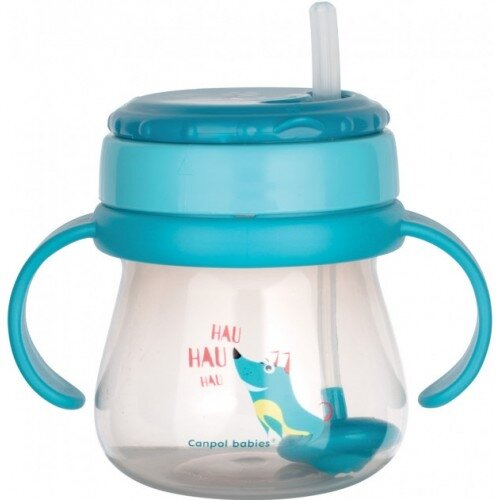 Поїльник Canpol Babies 56/517 зі складаною силіконовою трубочкою з обважувачем, 250 мл