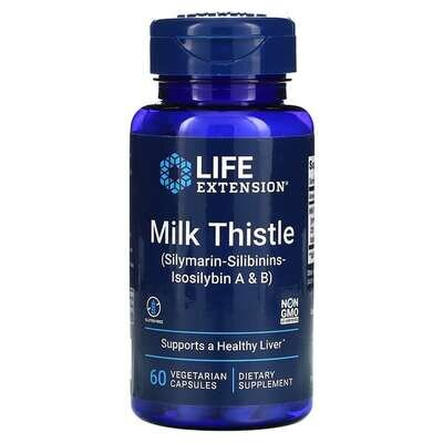 Силімарин (Розторопша) Life Extension European Milk Thistle, 60 желатинових капсул