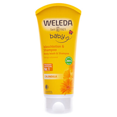 Шампунь-гель дитячий Weleda Baby Calendula Календула для волосся та тіла, 200 мл