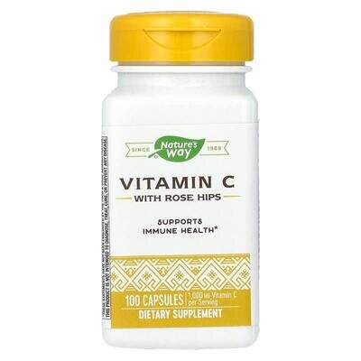 Вітамін C Nature's Way Vitamin C With Rose Hips C-1000, 100 капсул