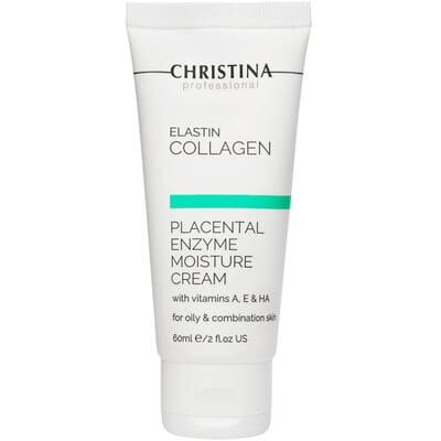 Крем для обличчя Christina Elastin Collagen Placental Enzyme Moisture Cream with Vitamins A, E&HA зволожуючий, 60 мл