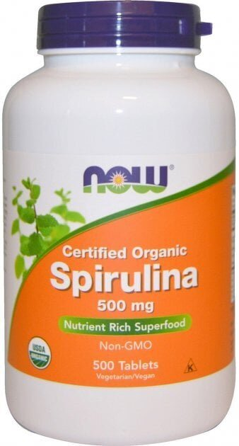 Спіруліна NOW Spirulina Organic 500 мг таблетки №500