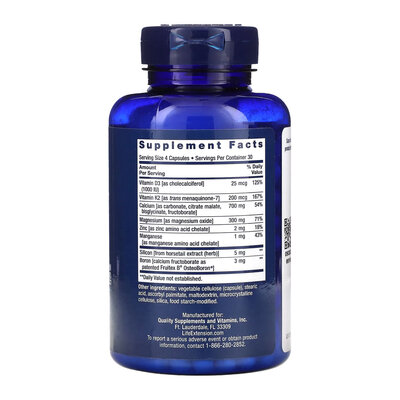 Відновлення кісток + вітамін K2 Life Extension Bone Restore with Vitamin K2, 120 капсул