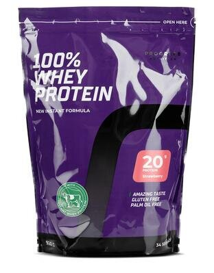 Протеїн Progress Nutrition 100% Whey Protein New Instant Formula формула миттєвої дії, полуниця, 920 г