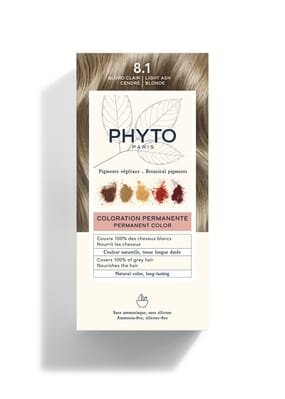 Крем-фарба Phyto Phytocolor, тон 8.1 світло-русявий попелястий, 60 мл + 40 мл