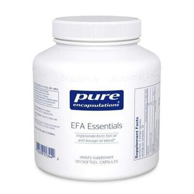 Риб'ячий жир в тригліцеридній формі з олією огірочника Pure Encapsulations EFA Essentials, 120 капсул