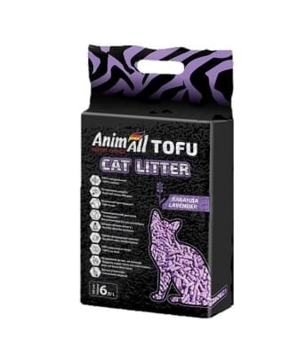 Наповнювач для туалету AnimAll ТОФУ з ароматом лаванди, 2,6 кг (6 л)
