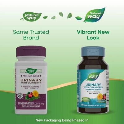 Комплекс для сечових шляхів з журавлиною Nature's Way Urinary with Cranberry, 100 веганських капсул