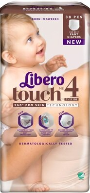 Підгузки-трусики Libero Touch Pants розмір 4, 7-11 кг, 38 шт