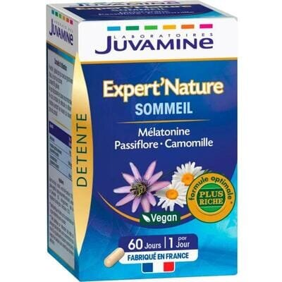 Дієтична добавка Juvamine Сон Мелатонін + пасифлора + ромашка капсули №60