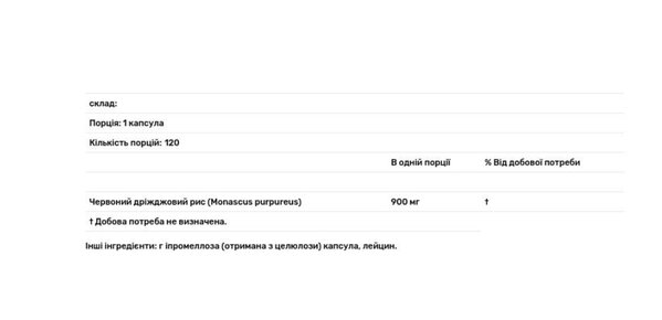 Червоний ферментований рис Thorne Research Choleast-900, 120 капсул