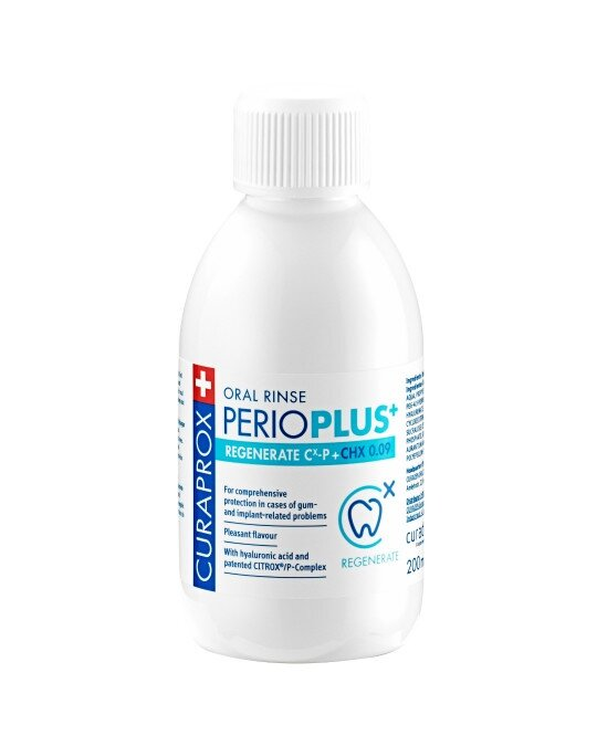 Ополіскувач для порожнини рота Curaprox Perio Plus Pegenerate 0,09% хлоргексидину, 200 мл