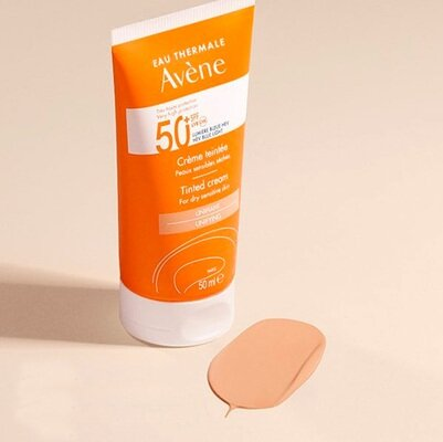 Крем сонцезахисний Avene SPF50+ тональний для сухої чутливої шкіри, 50 мл