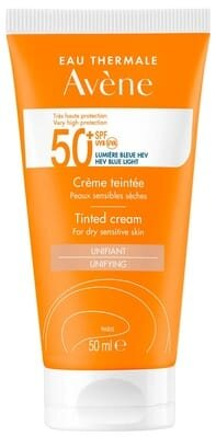 Крем сонцезахисний Avene SPF50+ тональний для сухої чутливої шкіри, 50 мл