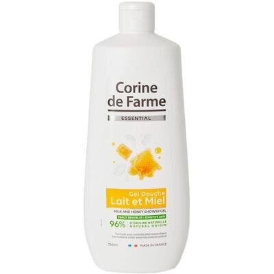 Гель для душу Corine De Farme Essential з молоком та медом, 750 мл