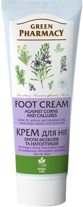 Крем для ніг Green Pharmacy проти мозолів та натоптишів, 75 мл