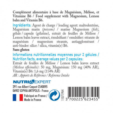 Морський Магній В6+ Nutri Expert Magnesium Marin B6+, 60 капсул