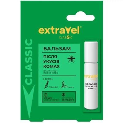 Бальзам після укусів комах ExtraVel Classic роликовий, 7 мл