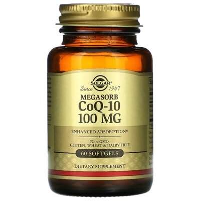 Коензим Q10 Solgar Megasorb CoQ-10 100 мг м'які капсули №60