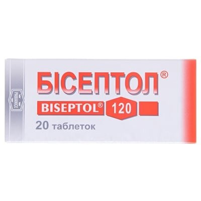 Бісептол таблетки по 100 мг/20 мг №20