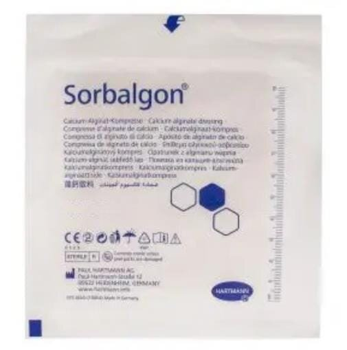 Пов'язка Sorbalgon з волокон кальцію-альгінату, 10 x 20 см