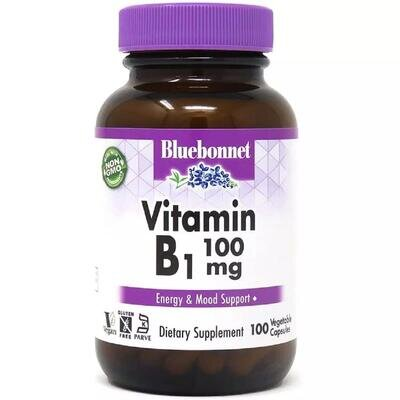 Вітамін B1 100 мг Bluebonnet Nutrition, 100 капсул