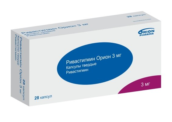Ривастигмін Оріон капсули тв. по 3 мг №28 (14х2)