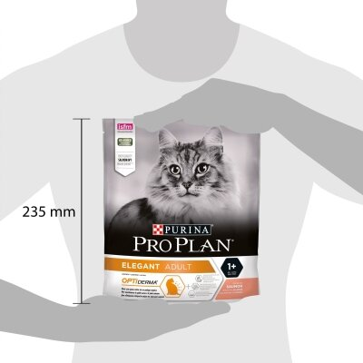Корм сухий для котів Purina Pro Plan Elegant з лососем, 400 г