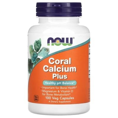 Кораловий Кальцій Плюс NOW Coral Calcium Plus вег. капсули №100